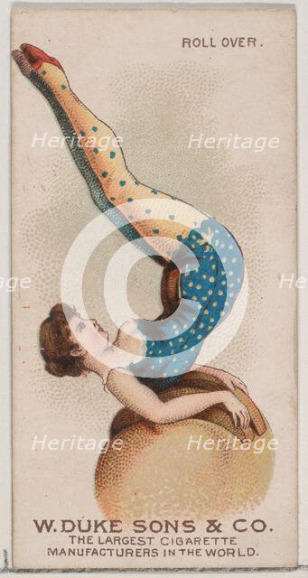 Roll Over, from the Gymnastic Exercises series (N77) for Duke brand cigarettes, 1887., 1887. Creator: Unknown.