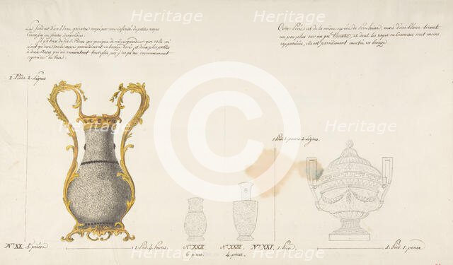 Design for Four Vases, ca. 1770-85. Creator: Anon.