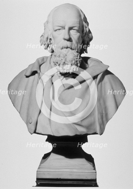 Portrait bust of Alfred, Lord Tennyson, English poet, 1896. Artist: Francis John Williamson