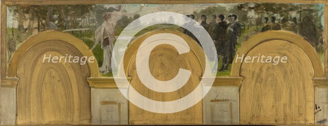 Esquisse pour le salon des Sciences de l'Hôtel de ville de Paris : L'Enseignement de..., c.1888-1892 Creator: Henry Lerolle.