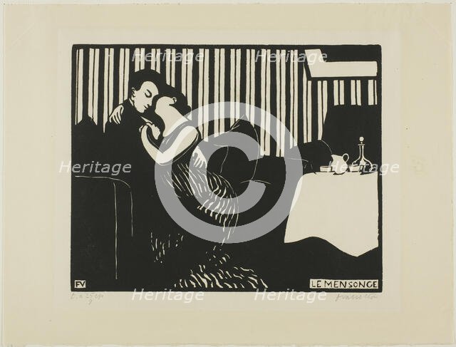 The Lie, plate one from Intimacies, 1897. Creator: Félix Vallotton.