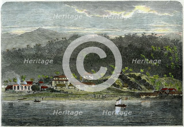 The town of Morant, Morant Bay, Jamaica, c1880. Artist: Unknown