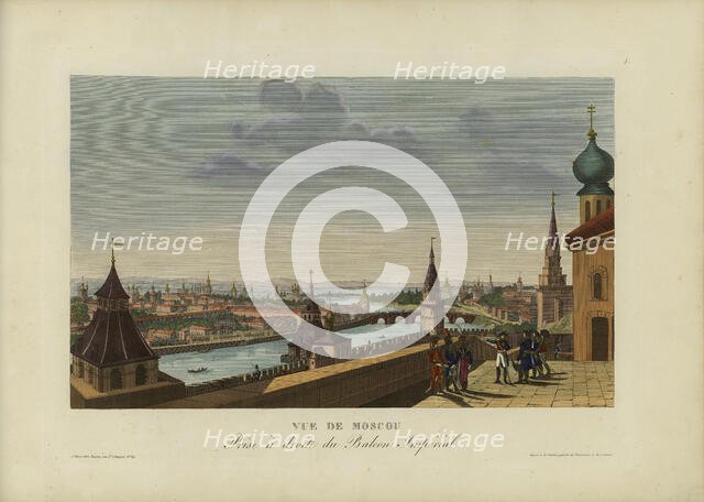 Vue de Moscou, prise à droite du Balcon impérial, 1817-1824. Creator: Courvoisier-Voisin, Henri (1757-1830).