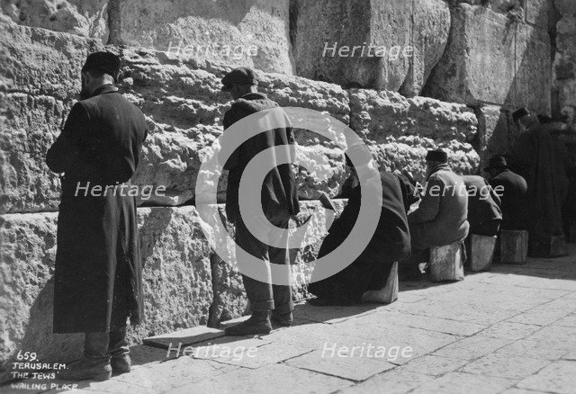 The Wailing Wall, Jerusalem, c1920s-c1930s(?). Artist: Unknown