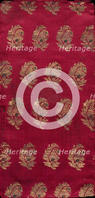 Brocaded Book Cover, 1800s. Creator: Unknown.