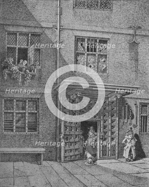 Inside view of the Poultry Compter, City of London, 1813 (1911). Artist: John Thomas Smith.