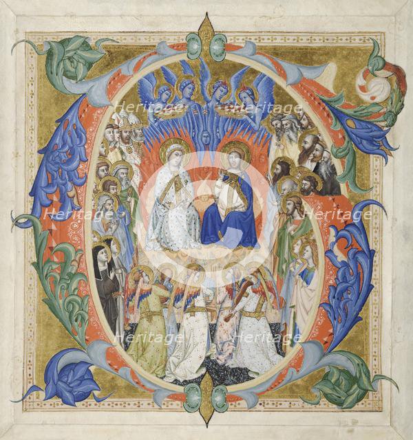 Initial G[audeamus omnes] from a Gradual: The Court of Heaven, 1371-77. Creator: Don Silvestro dei Gherarducci (Italian, 1339-1399).