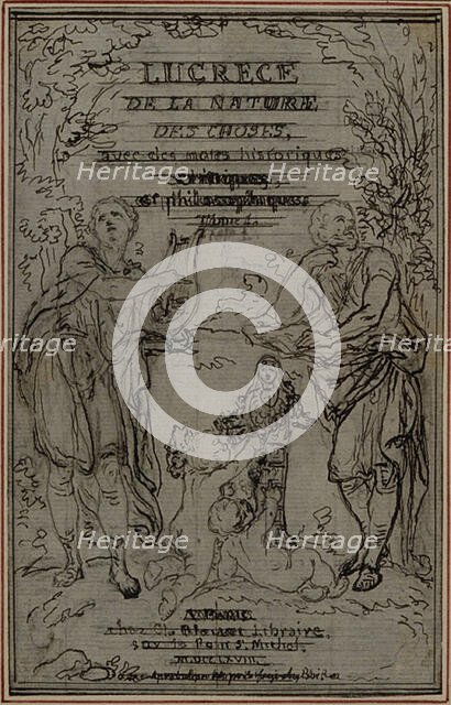 Study for the Vignette-Frontispiece of Lucretius's "De la Nature des Choses", Book I, c. 1768. Creator: Hubert Francois Gravelot.