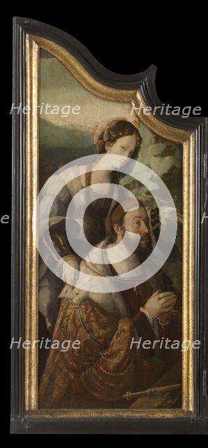 Count Henry III of Nassau with the Tiburtine Sibyl, 1535. Creator: Aert Claesz..