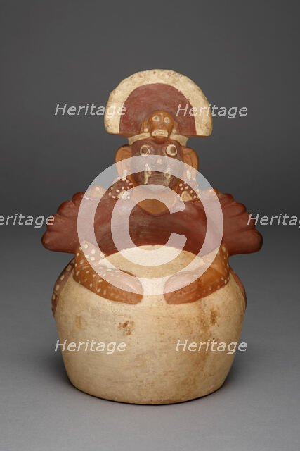 Vessel with a Spout Modeled in the Form of Figure, Possibly Ai-Apec, Costumed as a..., 100 B.C./A.D. Creator: Unknown.