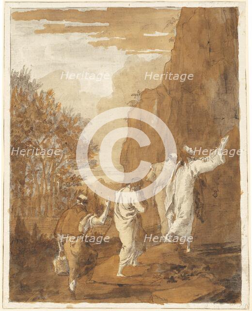 Christ Leading Peter, James, and John to the High Mountain for the Transfiguration, 1785/1795. Creator: Giovanni Battista Tiepolo.