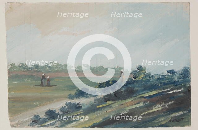 Environs de Viverols voilà une esquisse faite à la diable et ma foi je vais là..., 19th century. Creator: Unknown.