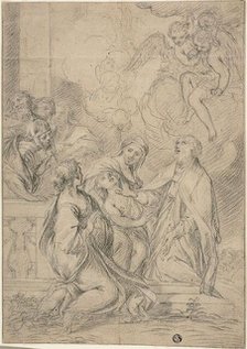 Saint Healing a Child, n.d. Creator: School of Carlo Maratti Italian, 1625-1713.