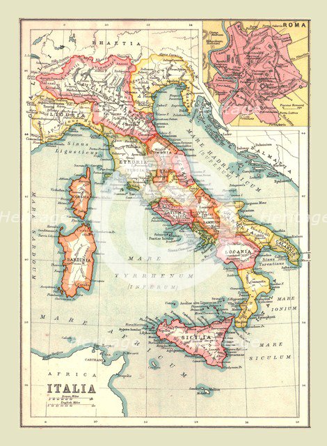 Map of 'Italia', (1902).  Creator: Unknown.