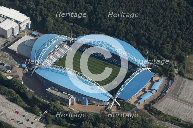 Kirklees Stadium, home of Huddersfield Town Association Football Club, Kirklees, 2020. Creator: Damian Grady.