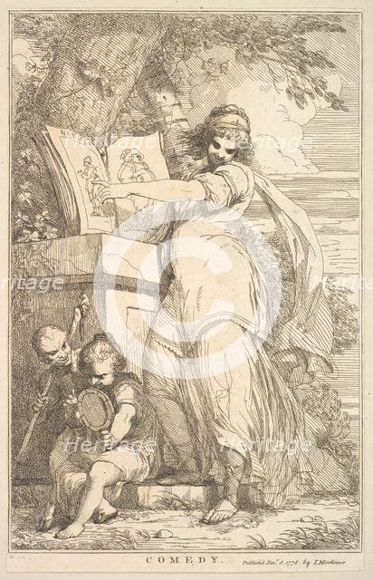 Comedy (from Fifteen Etchings Dedicated to Sir Joshua Reynolds), December 8, 1778. Creator: John Hamilton Mortimer.