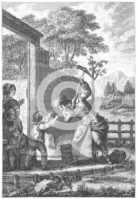 Scene from Confessions by Jean-Jacques Rousseau, 1782-1789. Artist: Anon