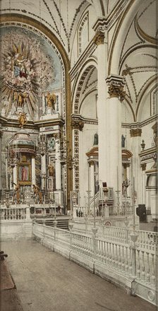 The altar, Church of Guadaloupe, [the Cathedral], City of Mexico, between 1884 and 1900. Creator: William H. Jackson.