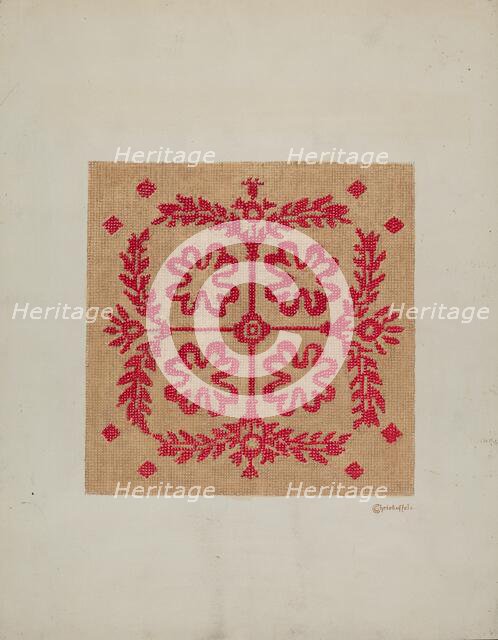 Handwoven Coverlet, c. 1937. Creator: Cornelius Christoffels.