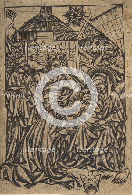 Adoration of the Magi, 15th century., 15th century. Creator: Anon.