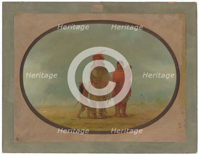 Copper Chief, His Wife, and Children, 1855/1869. Creator: George Catlin.