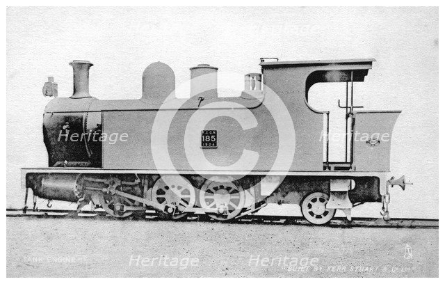 Tank engine, steam locomotive built by Kerr, Stuart and Co, early 20th century.Artist: Raphael Tuck