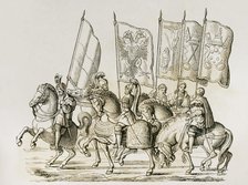 Coronation of Charles V, (1500-1558) as Holy Roman Emperor (1519-1556)...in 1530 (1878). Creator: Unknown.