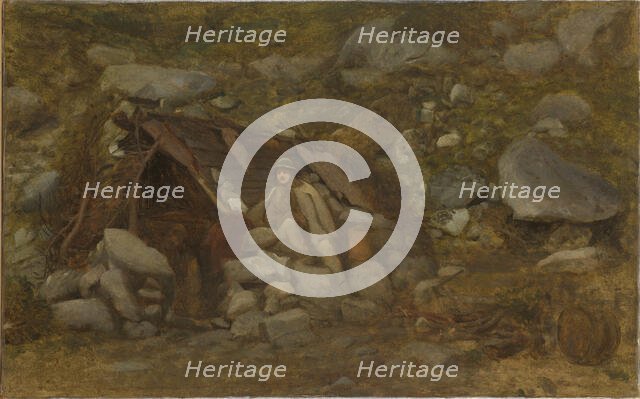 Highlander in Front of a Hut, c1870. Creator: Aleksander Kotsis.