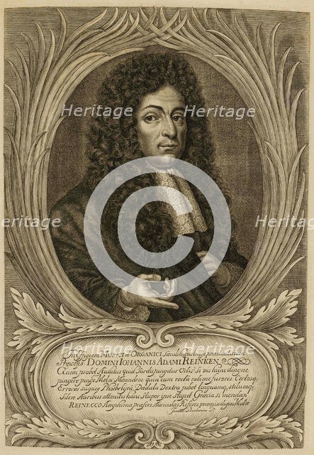 Portrait of the organist and composer Johann Adam Reincken (1643-1722), um 1700. Creator: Anonymous.