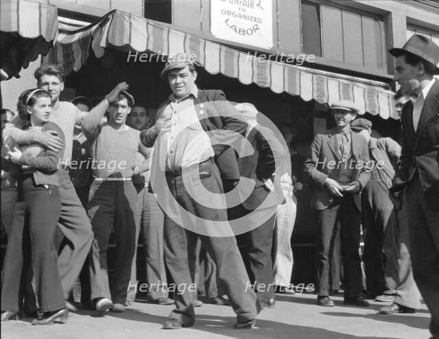 The day after election, Oakland, California, November 12, 1936. Creator: Dorothea Lange.