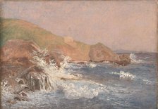 Rough Sea on a Rocky Coast, Capri;A Rocky Coast in Stormy Weather, Capri, 1839. Creator: Christen Købke.