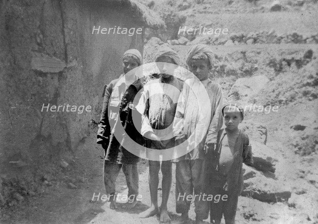 Hill tribe children, Chakrata, 1917. Artist: Unknown