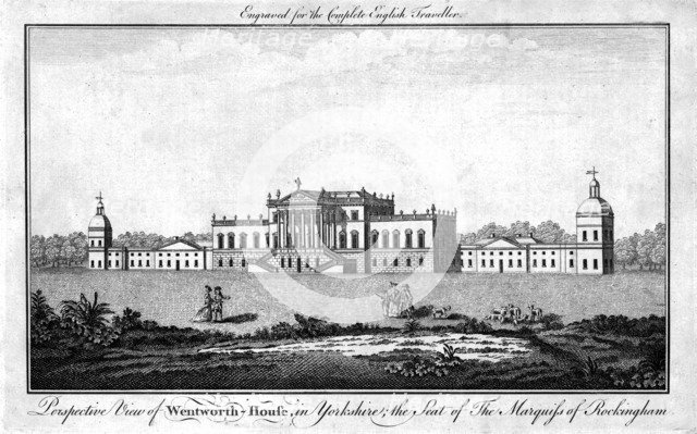 'Perspective View of Wentworth-House in Yorkshire; the Seat of The Marquess of Rockingham', 1771. Artist: Unknown.