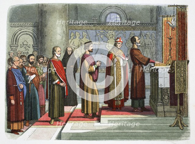 The barons swear to achieve their liberties, 1214 (1864) Artist: James William Edmund Doyle