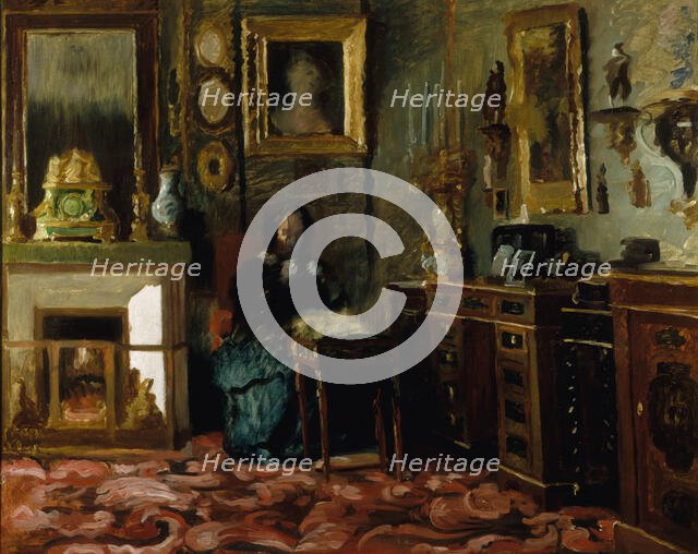 Madame de Balzac's salon, rue Fortunee, between 1850 and 1880. Creator: Jean Gigoux.