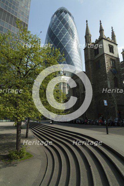 Swiss Re Gherkin, 2009. Creator: Ethel Davies.