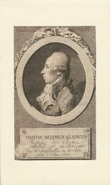 Portrait of the Chemist Martin Heinrich Klaproth (1743-1817), 1780. Creator: Anonymous.
