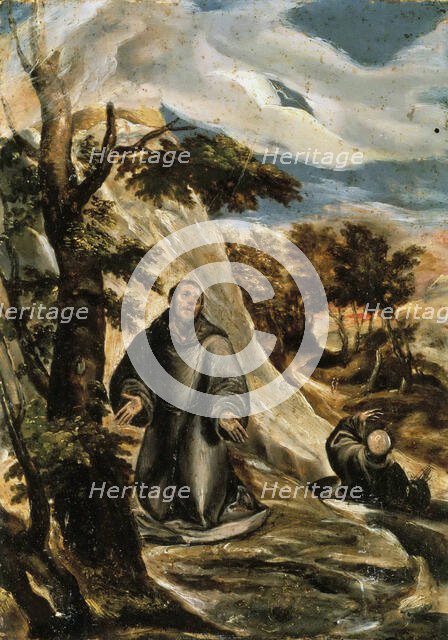 Saint Francis of Assisi Receiving the Stigmata, ca 1565-1570. Creator: El Greco, Dominico (1541-1614).