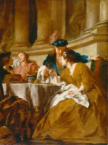 Luncheon with Figures in Masquerade Dress, 1725. Creators: Jean Francois de Troy, Workshop of Jean François de Troy.
