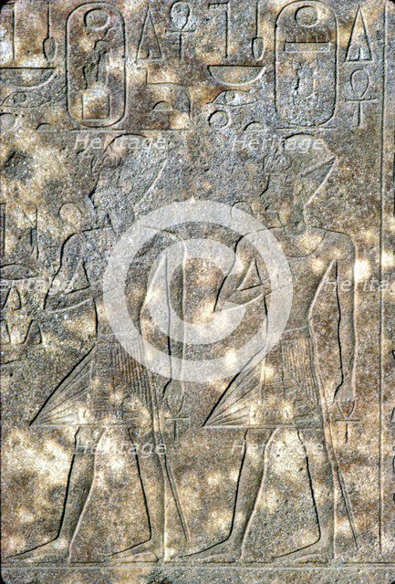 Queen Hatshepsut and her co-regent Pharaoh Thutmosis III, 18th Dynasty.  c1503BC-1483 BC. Artist: Unknown.