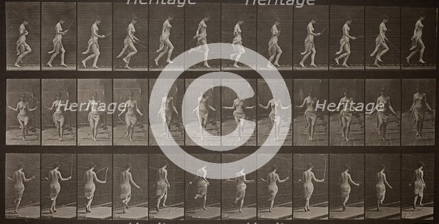Animal Locomotion, Plate 174, 1887. Creator: Eadweard J Muybridge.