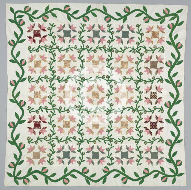 Quilt Cover, c. 1857. Creator: Unknown.