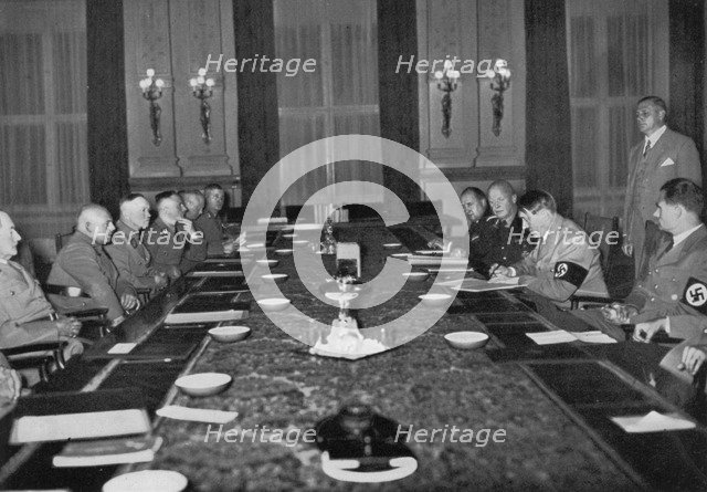 Meeting of the Reichsstatthalter at the Reich Chancellery, Berlin, Germany, 1936. Artist: Unknown