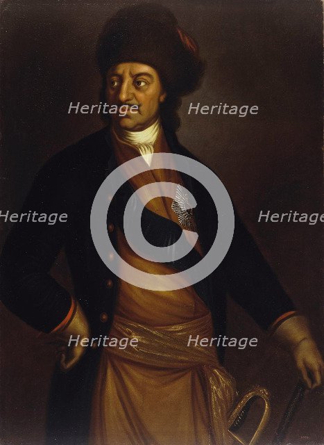 Portrait of Emperor Peter I the Great (1672-1725), First third of 18th century. Artist: Anonymous  
