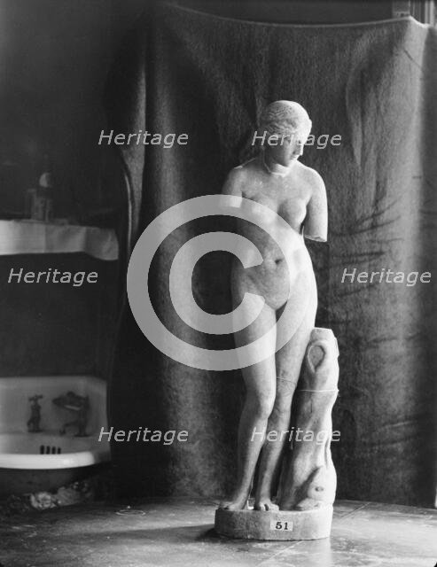 Vomilas sculptures, 1932 June. Creator: Arnold Genthe.