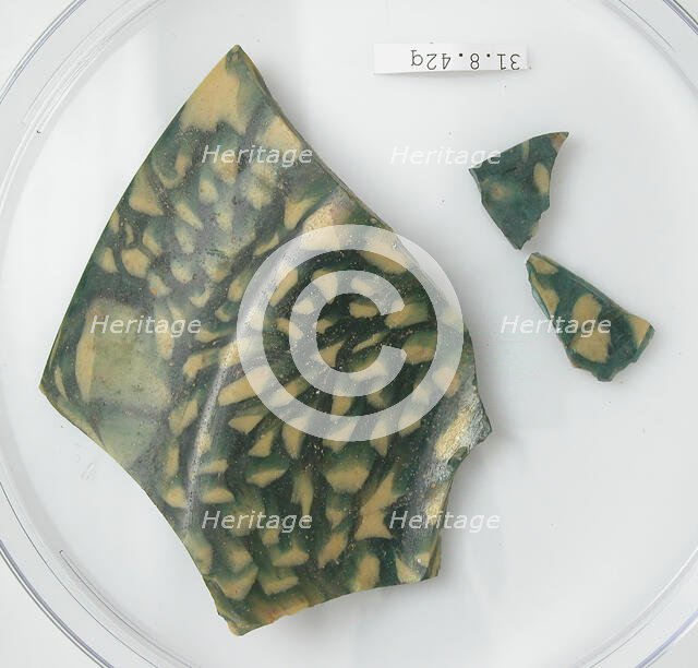 Glass Fragments, Coptic, 4th century. Creator: Unknown.