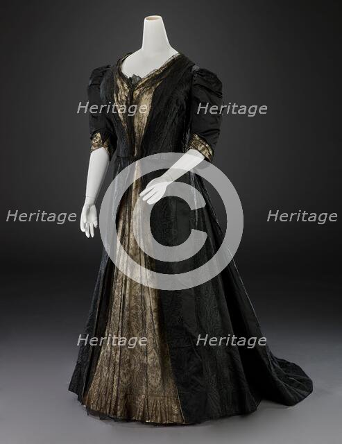Dress (Bodice, Skirt), about 1889. Creator: Johnstone and Smedley.