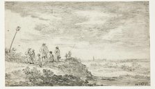 Dune Landscape with Figures, 1653. Creator: Jan van Goyen.