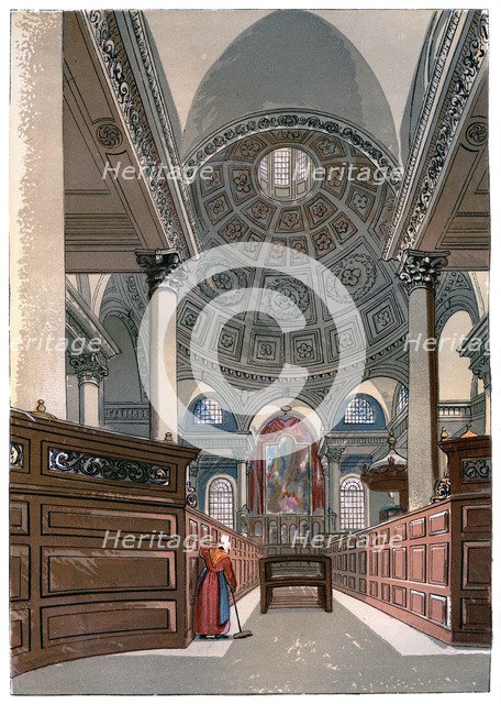 St Stephen's, Walbrook, c1850. Artist: Unknown