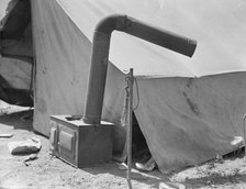 Pea pickers' tent near San Jose, California, 1939. Creator: Dorothea Lange.